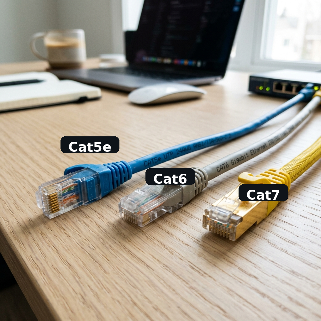 Tipos de cables de red: Cat5e, Cat6, Cat6a y Cat7 ¿cuál necesitas?